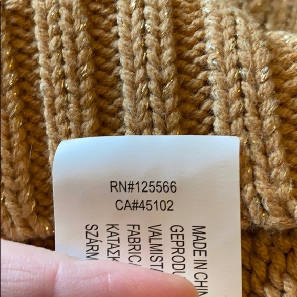 Somedays‎ Lovin gold metallic sweater dress small NWT - Picture 13 of 13